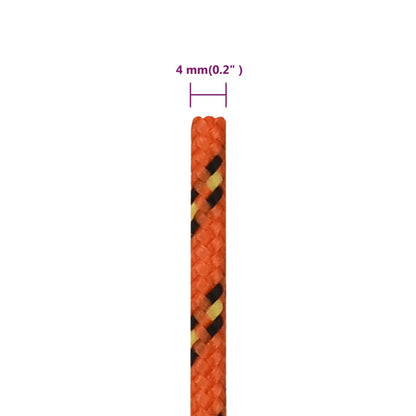 vidaXL Corde de bateau Orange 4 mm 250 m Polypropylène