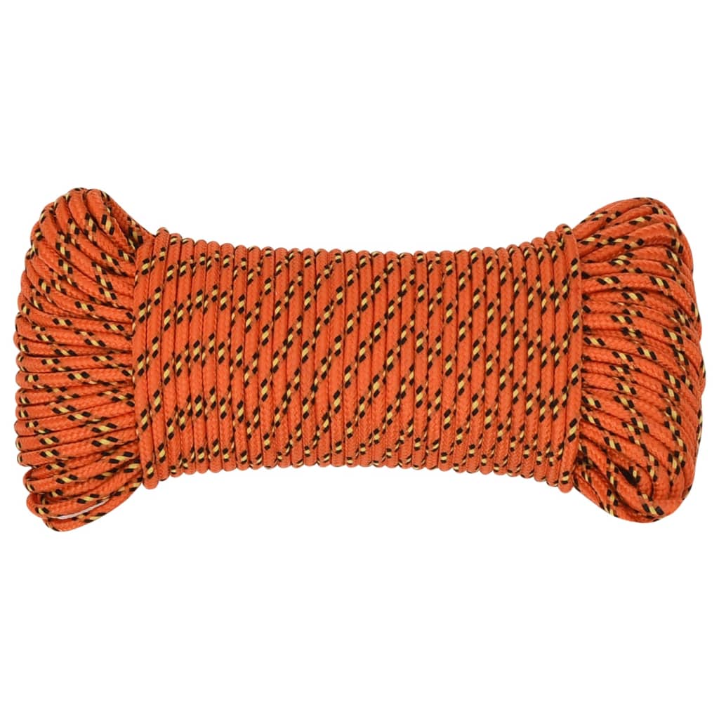 vidaXL Corde de bateau Orange 4 mm 500 m Polypropylène
