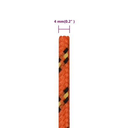 vidaXL Corde de bateau Orange 4 mm 500 m Polypropylène