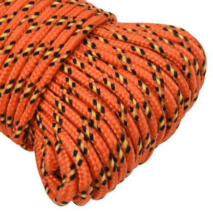 vidaXL Corde de bateau Orange 5 mm 50 m Polypropylène