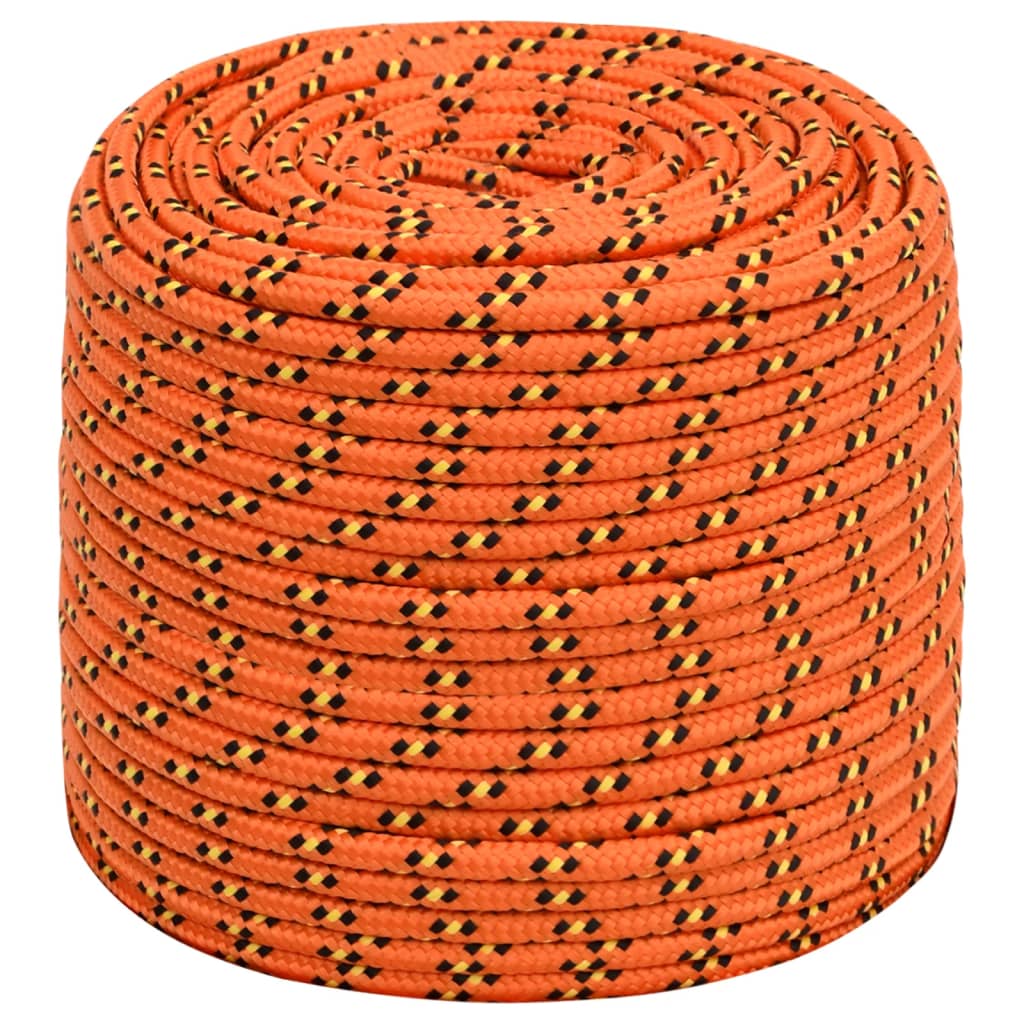 vidaXL Corde de bateau Orange 8 mm 25 m Polypropylène