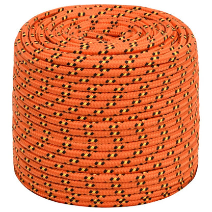 vidaXL Corde de bateau Orange 8 mm 100 m Polypropylène