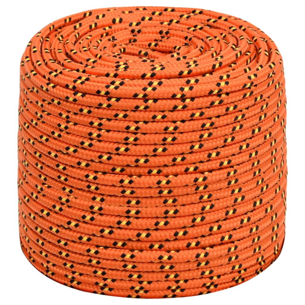 vidaXL Corde de bateau Orange 8 mm 500 m Polypropylène