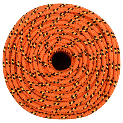 vidaXL Corde de bateau Orange 10 mm 250 m Polypropylène