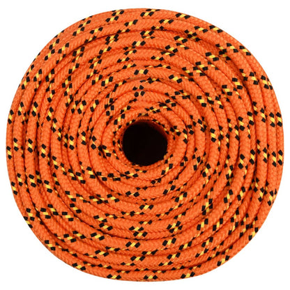 vidaXL Corde de bateau Orange 10 mm 500 m Polypropylène