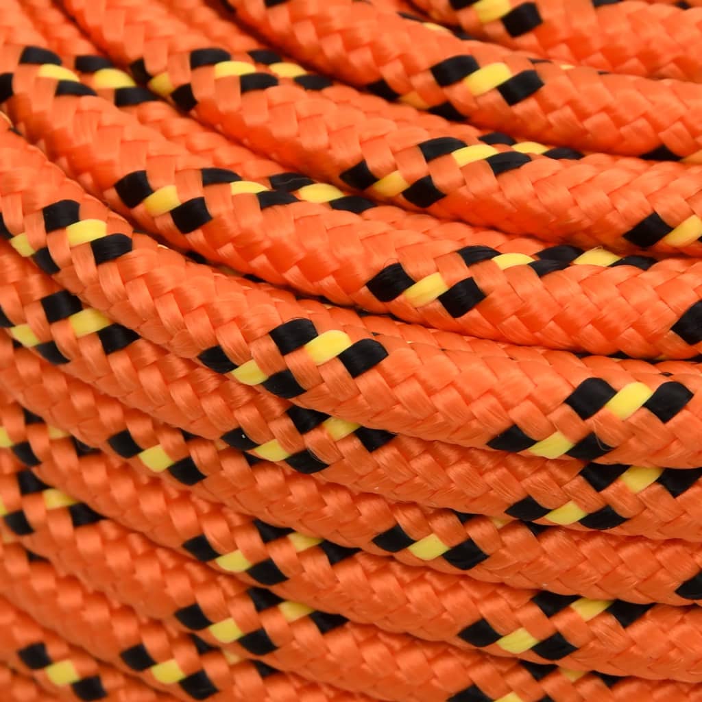 vidaXL Corde de bateau Orange 10 mm 500 m Polypropylène