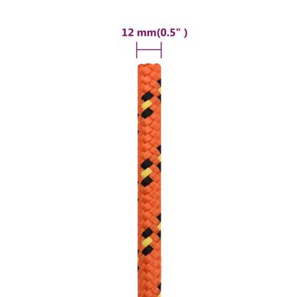 vidaXL Corde de bateau Orange 12 mm 100 m Polypropylène