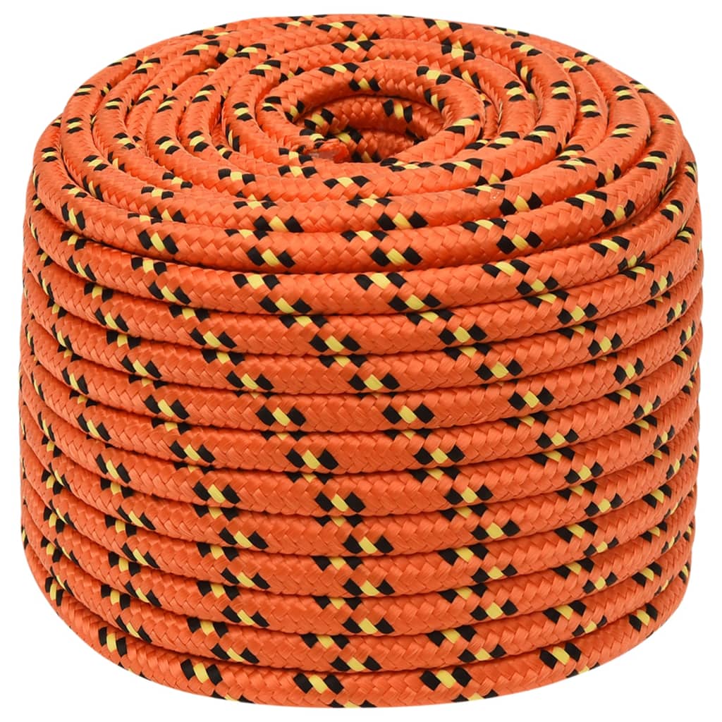 vidaXL Corde de bateau Orange 12 mm 250 m Polypropylène