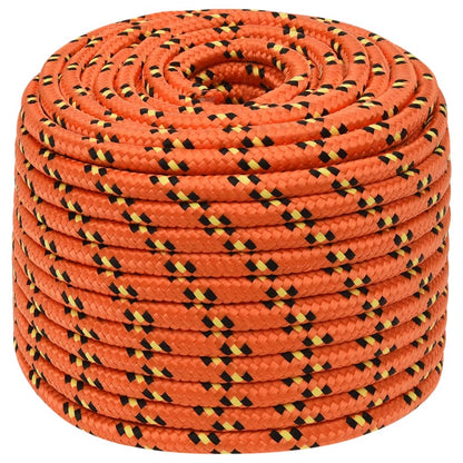 vidaXL Corde de bateau Orange 12 mm 250 m Polypropylène