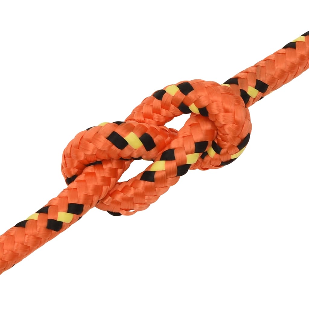 vidaXL Corde de bateau Orange 12 mm 250 m Polypropylène