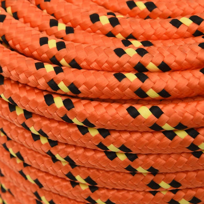 vidaXL Corde de bateau Orange 14 mm 50 m Polypropylène