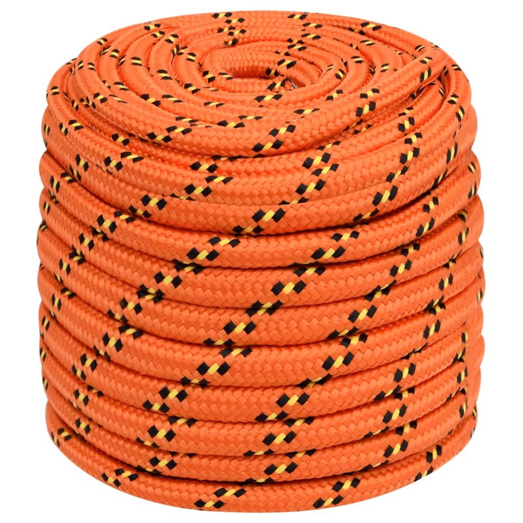 vidaXL Corde de bateau Orange 16 mm 50 m Polypropylène