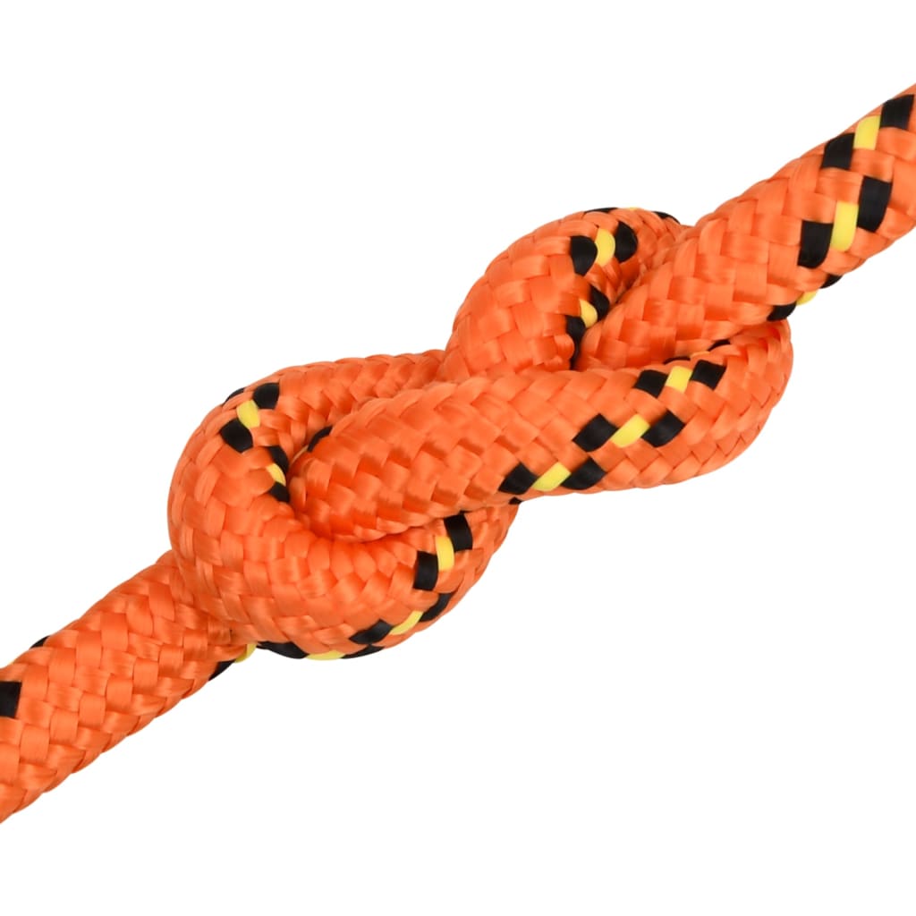 vidaXL Corde de bateau Orange 16 mm 50 m Polypropylène