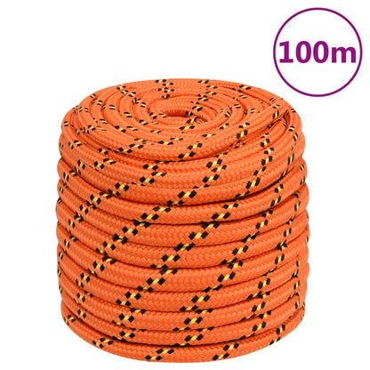 vidaXL Corde de bateau Orange 18 mm 100 m Polypropylène