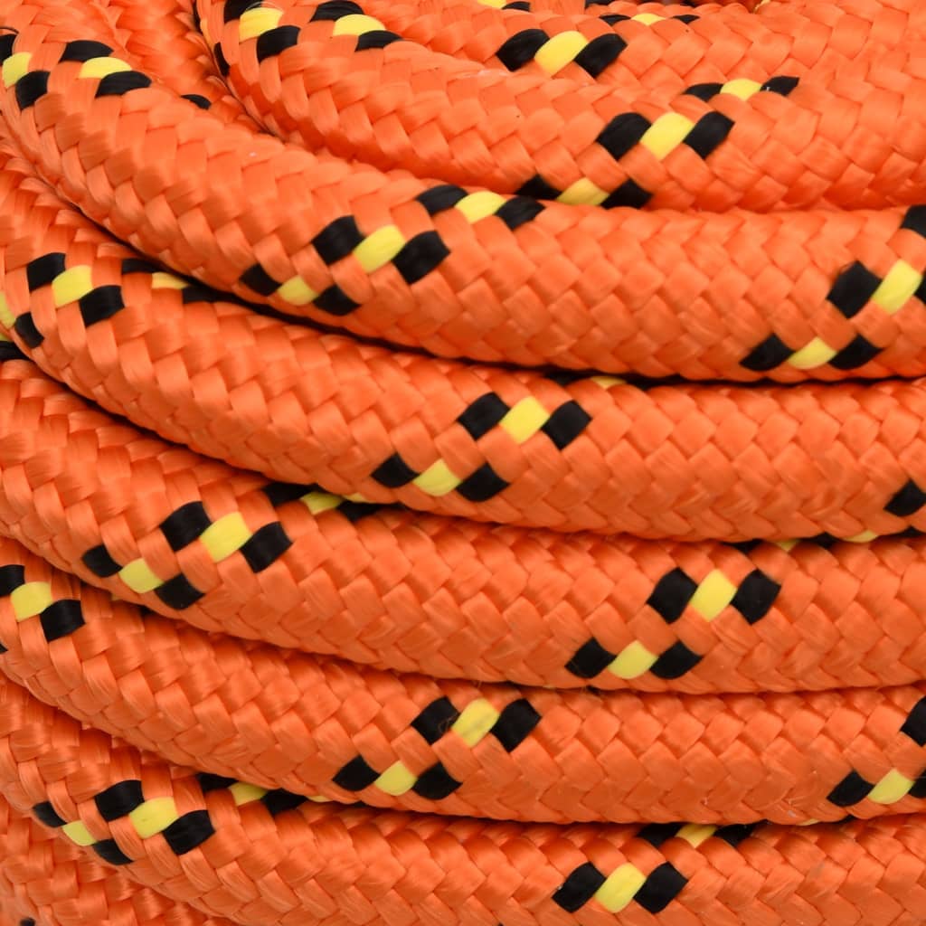 vidaXL Corde de bateau Orange 20 mm 50 m Polypropylène