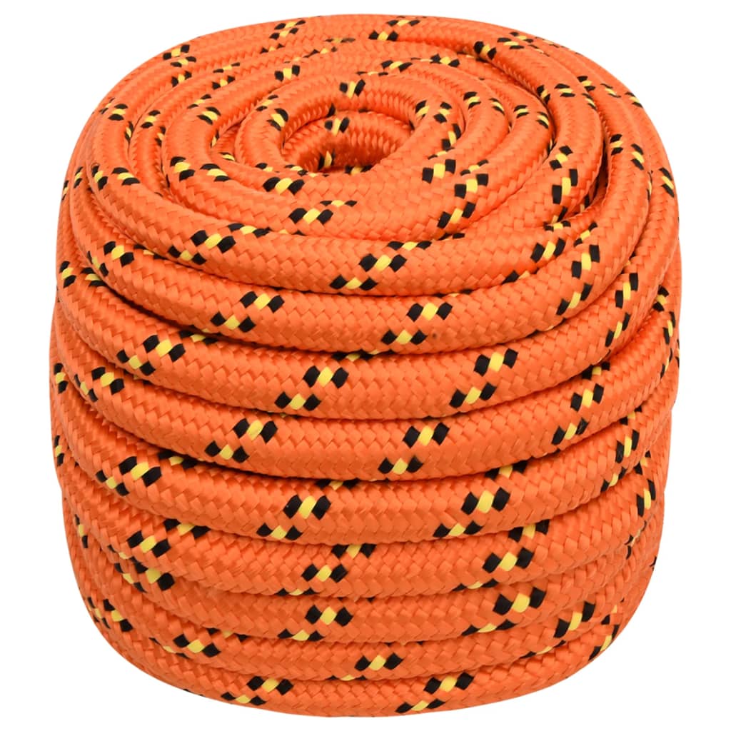 vidaXL Corde de bateau Orange 20 mm 100 m Polypropylène