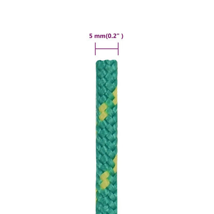 vidaXL Corde de bateau Vert 5 mm 25 m Polypropylène