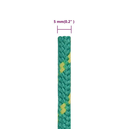 vidaXL Corde de bateau Vert 5 mm 500 m Polypropylène