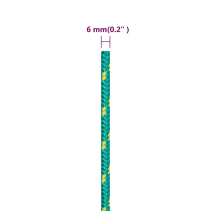 vidaXL Corde de bateau Vert 6 mm 100 m Polypropylène
