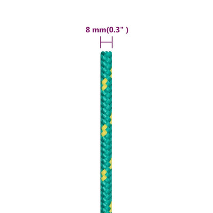 vidaXL Corde de bateau Vert 8 mm 25 m Polypropylène