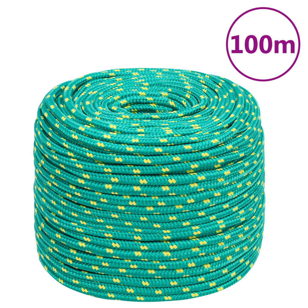 vidaXL Corde de bateau Vert 8 mm 100 m Polypropylène