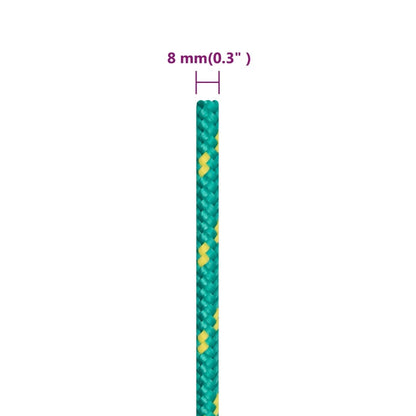 vidaXL Corde de bateau Vert 8 mm 100 m Polypropylène
