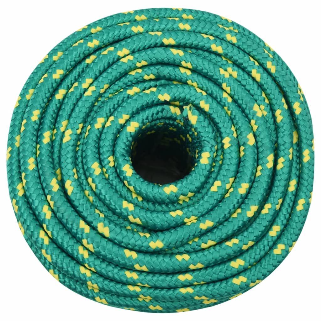 vidaXL Corde de bateau Vert 12 mm 100 m Polypropylène