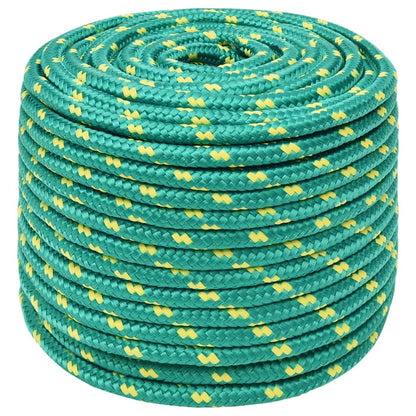 vidaXL Corde de bateau Vert 14 mm 25 m Polypropylène