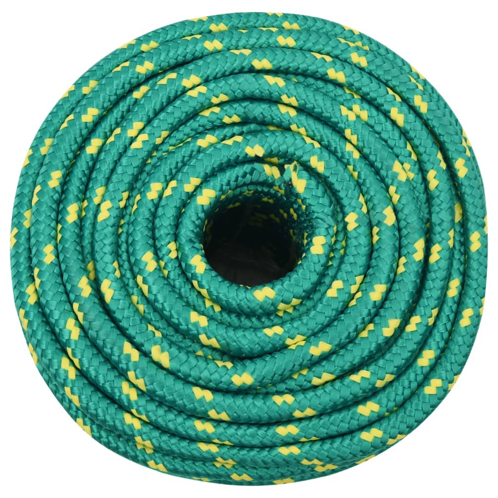vidaXL Corde de bateau Vert 14 mm 100 m Polypropylène