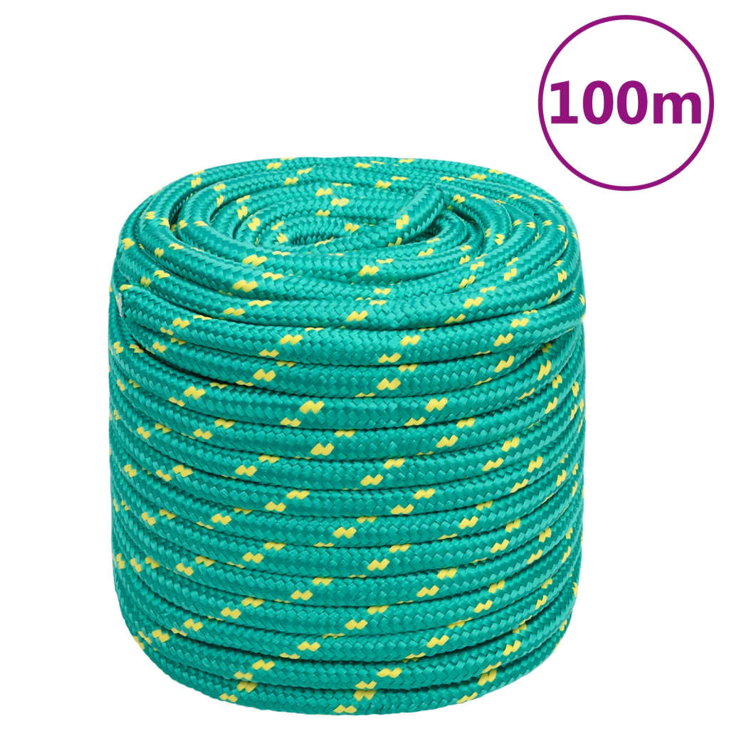 vidaXL Corde de bateau Vert 16 mm 100 m Polypropylène
