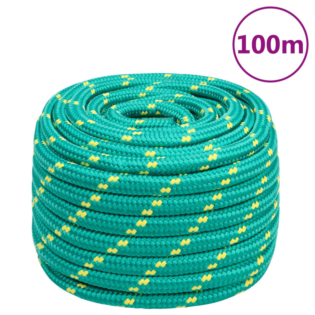 vidaXL Corde de bateau Vert 20 mm 100 m Polypropylène
