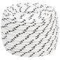 vidaXL Corde de bateau tressé Blanc 14 mmx25 m Polyester