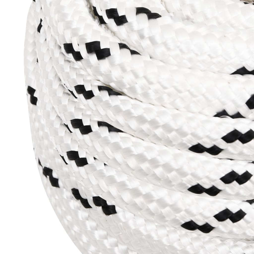 vidaXL Corde de bateau tressé Blanc 20 mmx50 m Polyester
