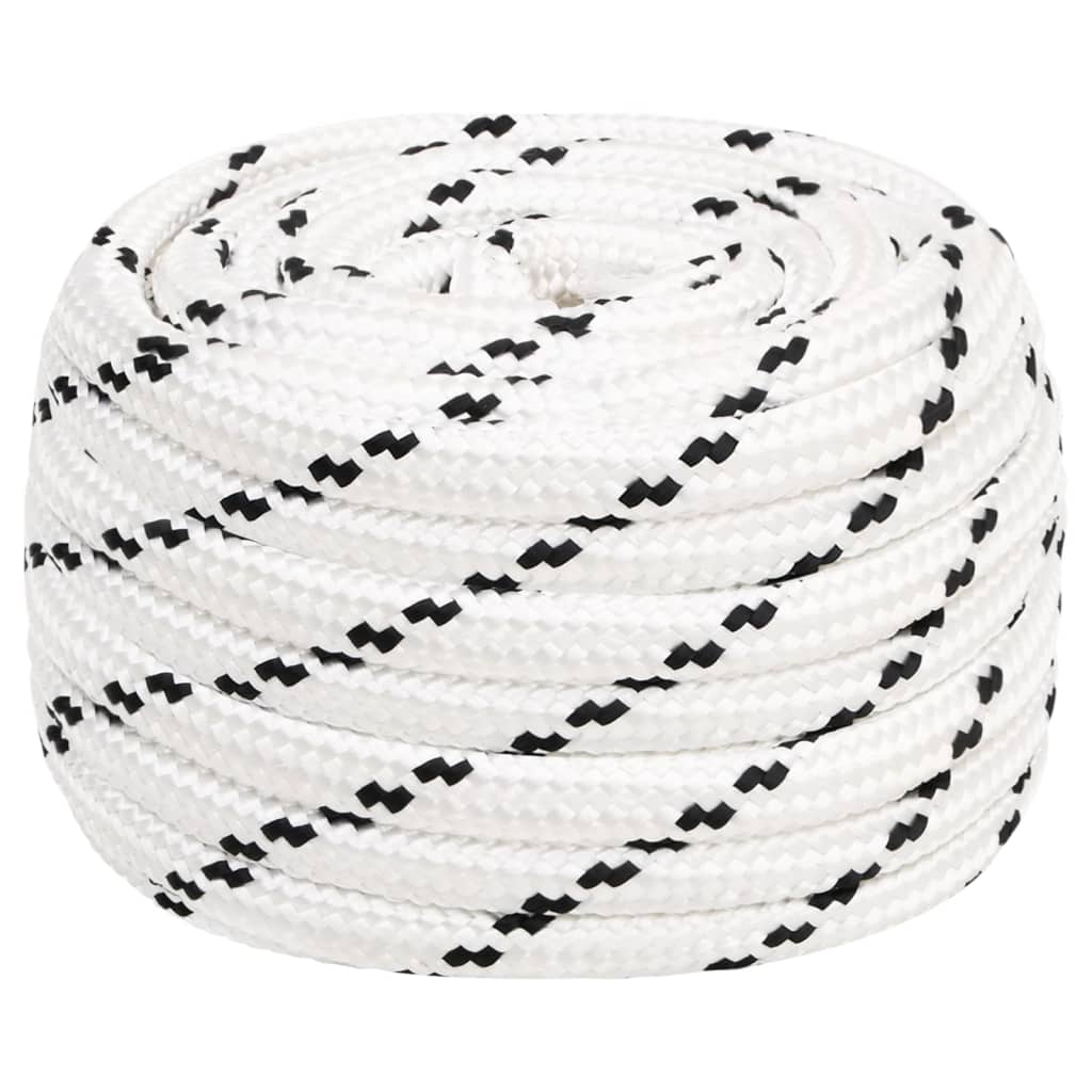 vidaXL Corde de bateau tressé Blanc 20 mmx100 m Polyester