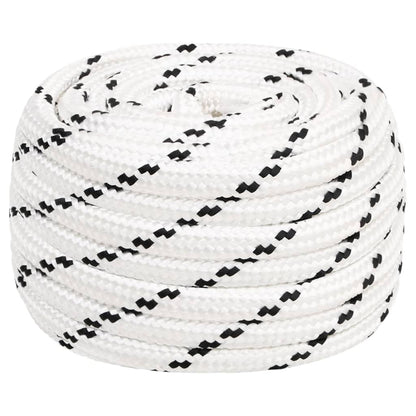 vidaXL Corde de bateau tressé Blanc 20 mmx100 m Polyester