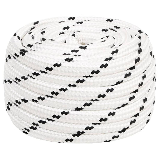 vidaXL Corde de bateau tressé Blanc 20 mmx100 m Polyester