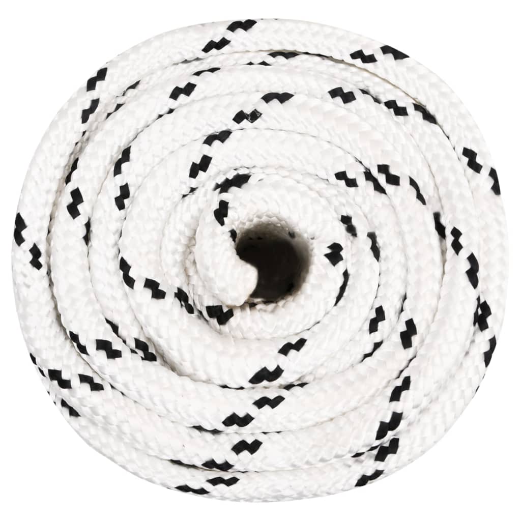 vidaXL Corde de bateau tressé Blanc 20 mmx100 m Polyester