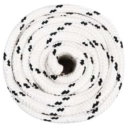 vidaXL Corde de bateau tressé Blanc 20 mmx100 m Polyester