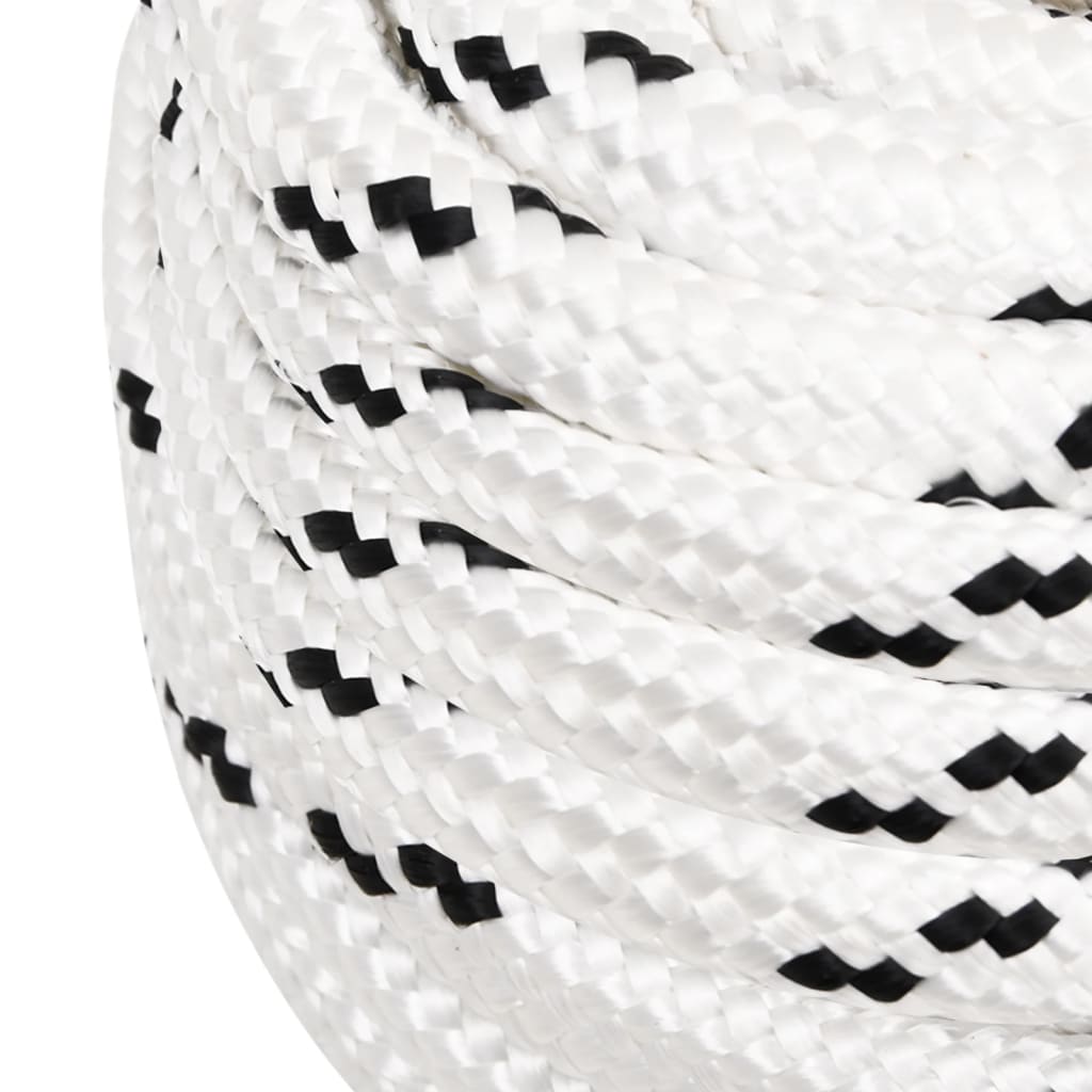 vidaXL Corde de bateau tressé Blanc 20 mmx100 m Polyester