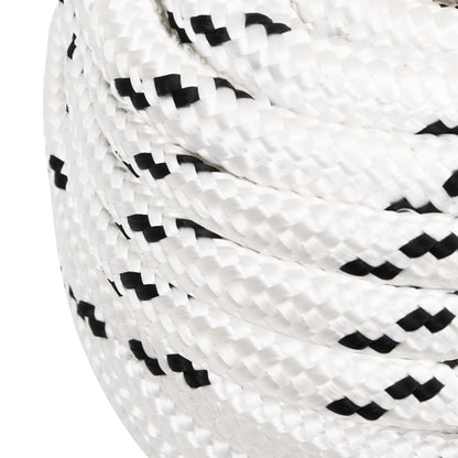vidaXL Corde de bateau tressé Blanc 20 mmx100 m Polyester