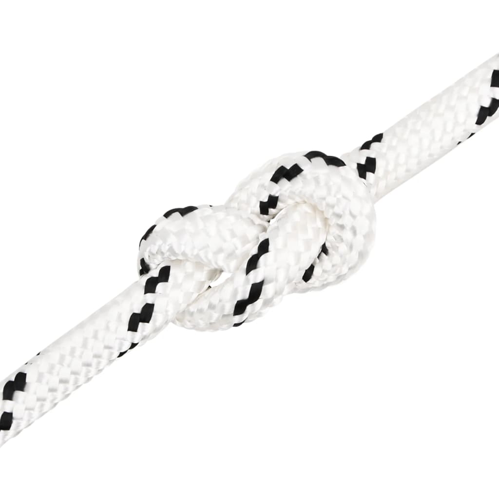 vidaXL Corde de bateau tressé Blanc 20 mmx100 m Polyester