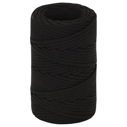 vidaXL Corde de travail Noir 2 mm 250 m Polyester