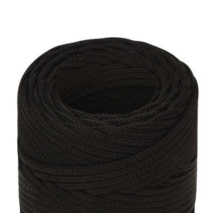vidaXL Corde de travail Noir 2 mm 250 m Polyester