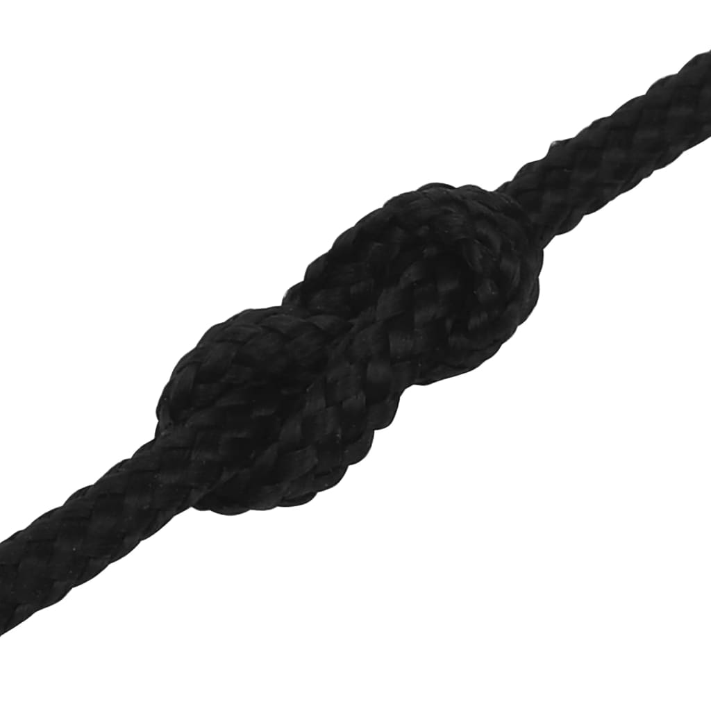 vidaXL Corde de travail Noir 2 mm 250 m Polyester
