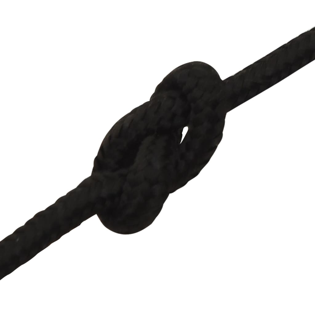 vidaXL Corde de travail Noir 3 mm 250 m Polyester