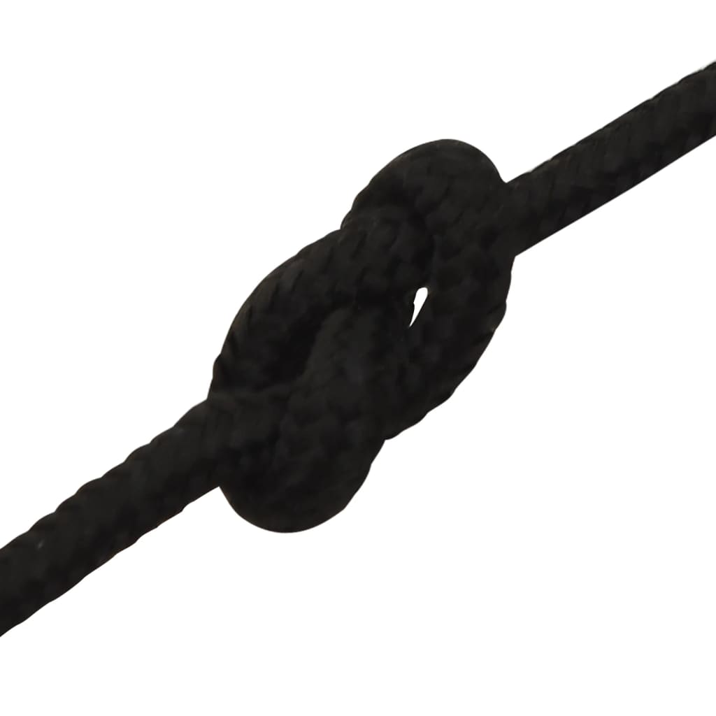 vidaXL Corde de travail Noir 5 mm 500 m Polyester