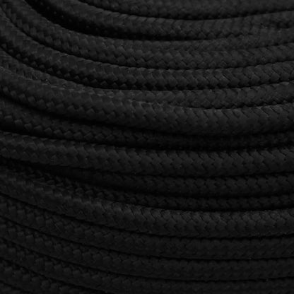 vidaXL Corde de travail Noir 6 mm 250 m Polyester