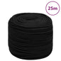 vidaXL Corde de travail Noir 10 mm 25 m Polyester