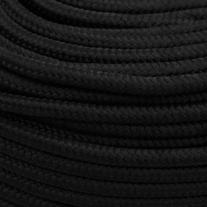 vidaXL Corde de travail Noir 10 mm 50 m Polyester