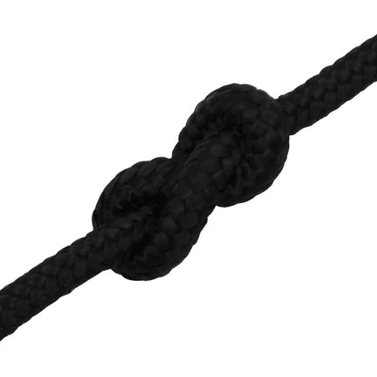 vidaXL Corde de travail Noir 10 mm 50 m Polyester